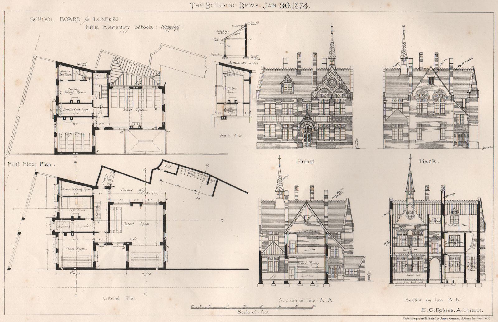 School Board for London Public Elementary Schools, Wapping; E.C. Robins 1874